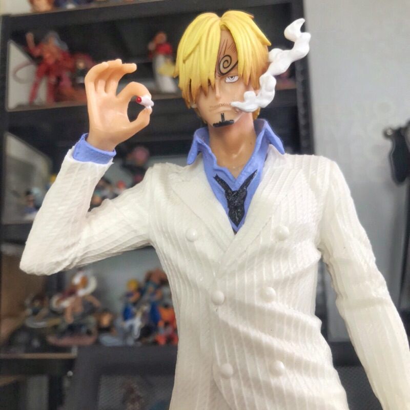 Mô hình One Piece Luffy Store Sanji hắc cước chân lửa cao 32cm full box, figure decor nhân vật anime vua hải tặc