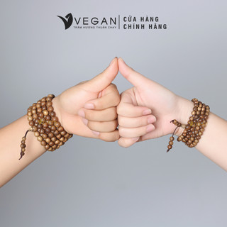 Vòng tay Trầm Hương Thuần Chay chuỗi tràng 108 hạt 8mm và 6mm dành cho cặp đôi