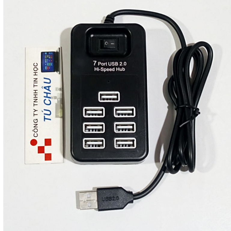 Hub USB chia cổng USB 2.0: 1 ra  7 Port USB 2.0 (Có công tắc)