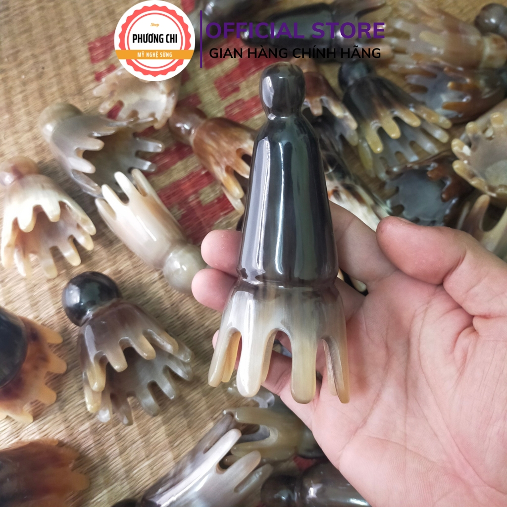 Dụng cụ massage sừng hình bạch tuộc, Cây mát xa đầu giúp lưu thông máu | Mỹ nghệ phương chi