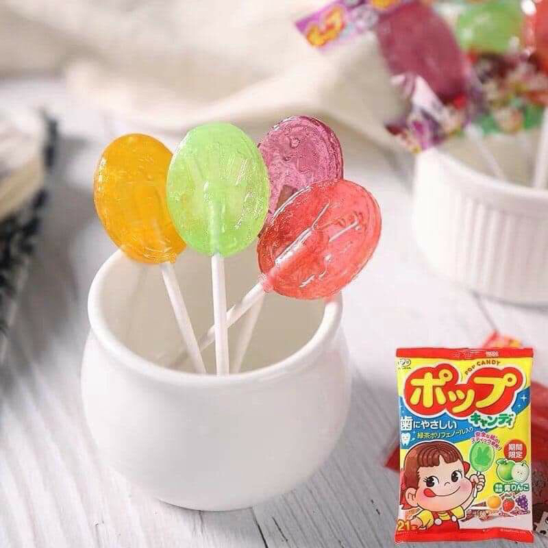 Kẹo mút chống sâu răng vị trái cây Fujiya Pop Candy Nhật Bản 20c/gói thơm ngon bổ dưỡng