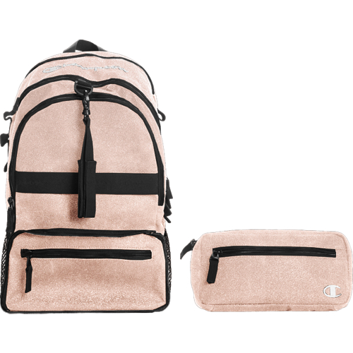 Champion Squad Glitter Backpack: Balo thể thao Black Glitter/Black