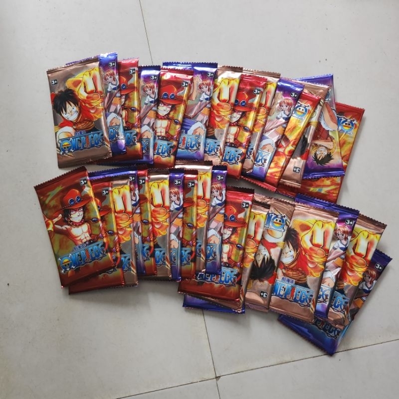 Hộp full BOX 32 back thẻ nhân phẩm One Piece, naruto, anime siêu đẹp lấp lánh, giá trị sưu tầm cao