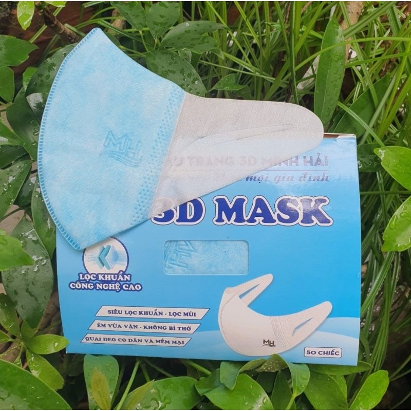 ( Mẫu mới) Hộp 50 chiếc khẩu trang y tế 3D mask XL Xuân Lai vỏ hộp đen