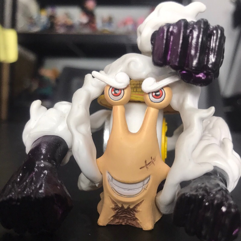 Mô hình One Piece Luffy Store ốc sên Luffy gear 5 thần mặt trời nika cao 7cm, figure decor nhân vật anime đảo hải tặc