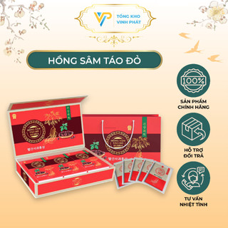 Nước hồng sâm táo đỏ rubra nguyên chất hàn quốc giúp bồi bổ sức khỏe, tăng cường sức đề kháng - tổng kho vinh phát
