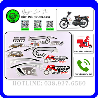 Bộ tem cub 81-50cc/ cub đèn tròn