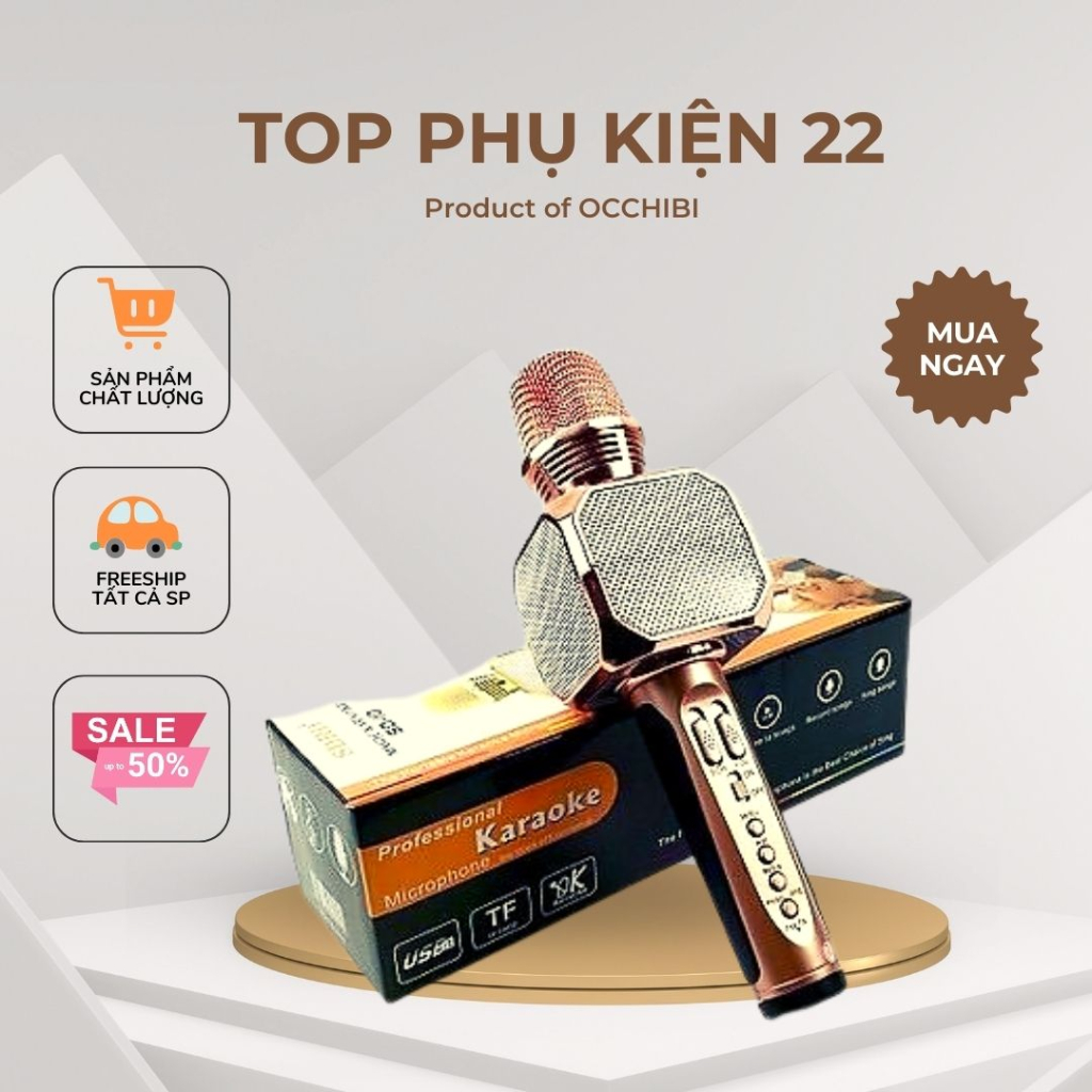 Micro karaoke bluetooth SD10 chính hãng BH 1 đổi 1 [Cực tốt]