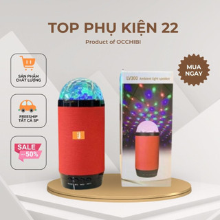 Loa bluetooth đèn led lv300 loa nghe nhạc kiêm đèn led 7 màu nhấp nháy theo nhạc - bảo hành 12 tháng
