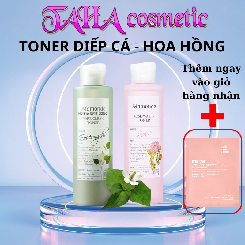 Nước hoa hồng diếp cá Mamonde, ngăn ngừa mụn sạch bã nhờn, se lỗ chân lông, 250ml