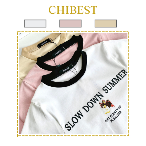 Áo thun borip crop phối viền form ôm tôn dáng CHIBEST LAC65