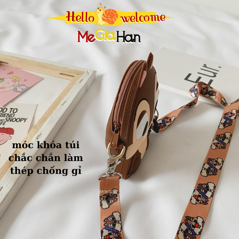Túi Đeo Chéo Cho Bé Hình Hoạt Hình Dễ Thương Chất Liệu Silicon, Túi Cho Bé Trai Bé Gái