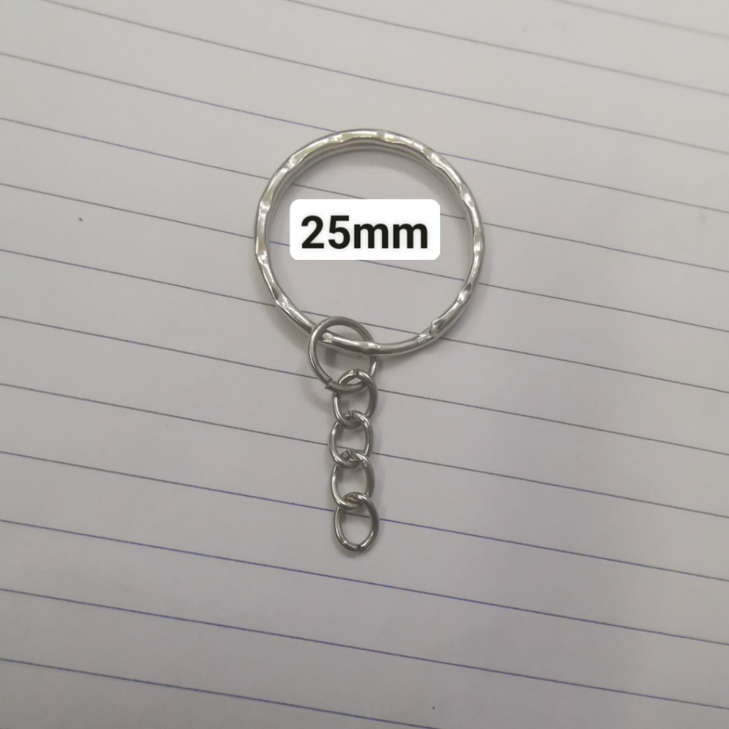 Móc khóa tròn khoen gợn sóng size 25mm