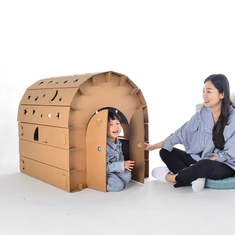 Nhà bìa giấy Carton cho bé - NHÀ GIẤY - NHÀ BẰNG BÌA CARTON - MÓN QUÀ TUYỆT VỜI CHO TUỔI THƠ CỦA BÉ YÊU