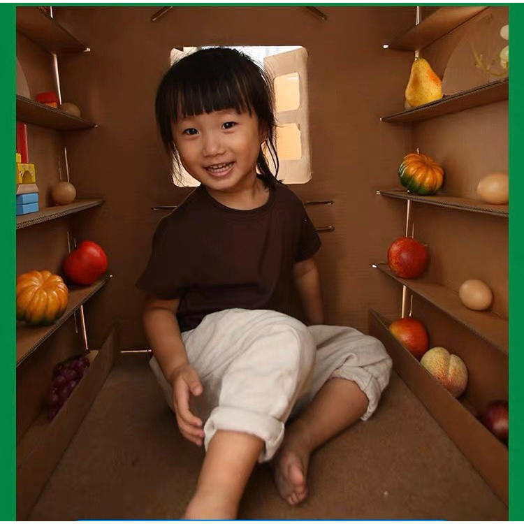 Nhà bìa giấy Carton cho bé - NHÀ GIẤY - NHÀ BẰNG BÌA CARTON - MÓN QUÀ TUYỆT VỜI CHO TUỔI THƠ CỦA BÉ YÊU