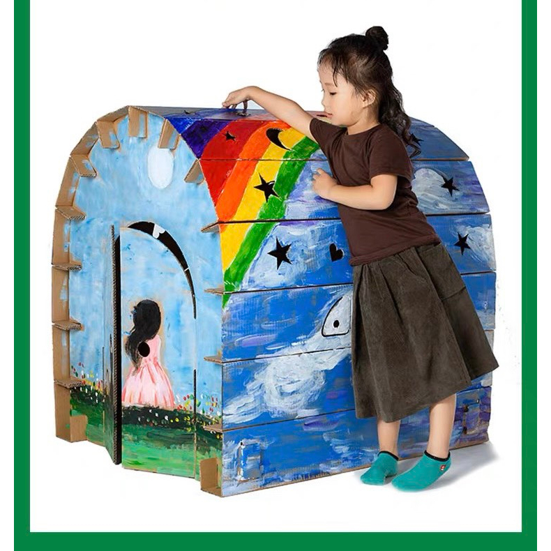 Nhà bìa giấy Carton cho bé - NHÀ GIẤY - NHÀ BẰNG BÌA CARTON - MÓN QUÀ TUYỆT VỜI CHO TUỔI THƠ CỦA BÉ YÊU