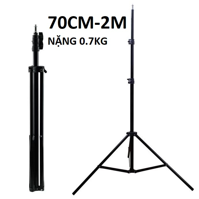 🔥 GIÁ SỈ 🔥 Chân Đèn Live livestream Studio Có Thể Tăng Giảm Chiều Cao Chân Quay 2M Tripod máy ảnh