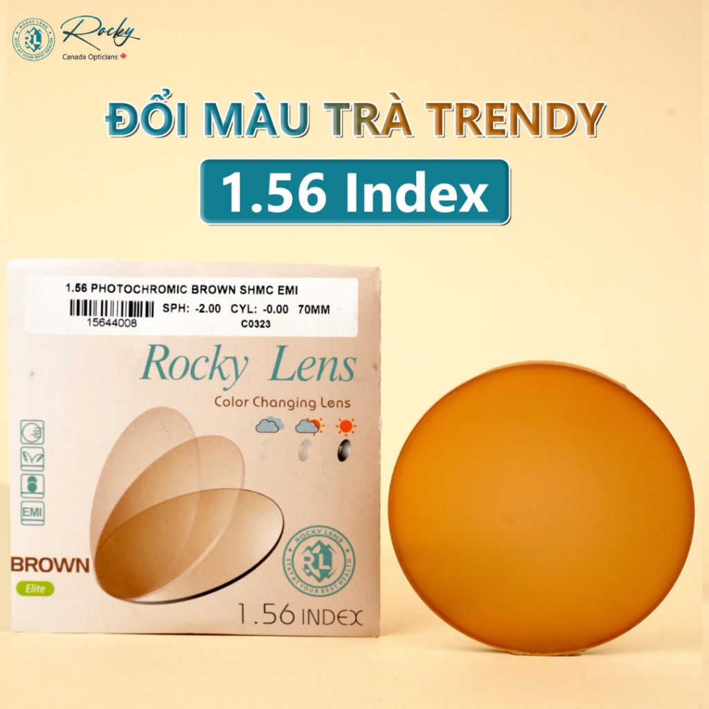Tròng kính đổi màu Rocky lens chính hãng
