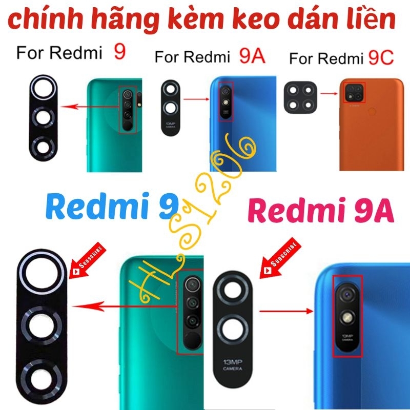 Kính camera Xiaomi Redmi 9 9A