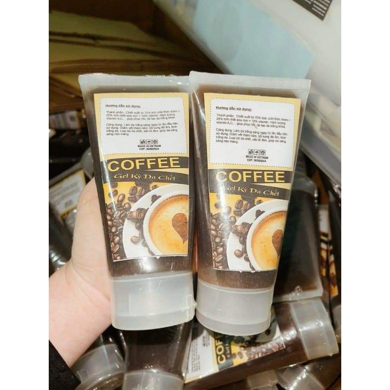 Gel tẩy tế bào chết Cafe dành cho mặt và body