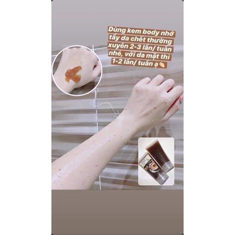 Gel tẩy tế bào chết Cafe dành cho mặt và body
