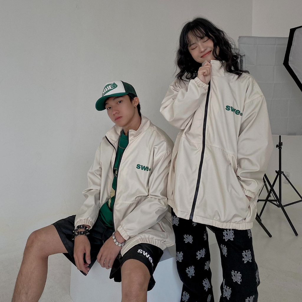 Áo khoác dù local brand swe , áo gió from rộng unisex , jacket oversize nam nữ - Gin Store