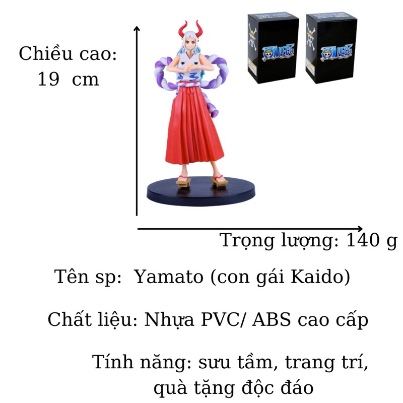 Mô hình One Piece Luffy Store Yamato con gái kaido cao 19 cm full box, figure nhân vật anime vua hải tặc