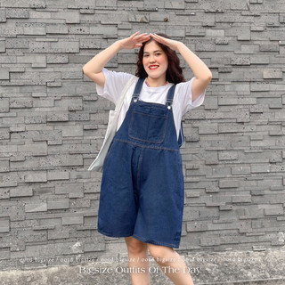 Ootd bigsize | yếm quần jean ngố trơn
