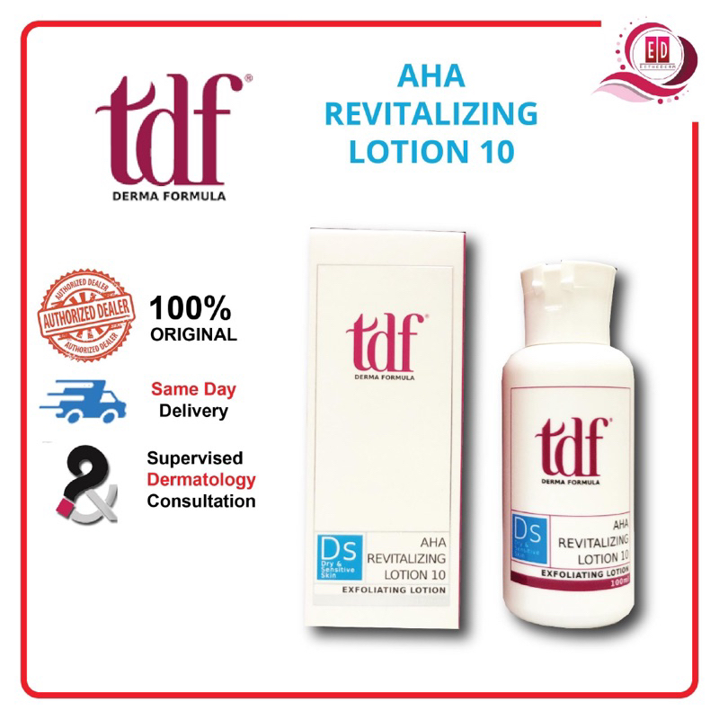 TDF AHA Revitalizing Lotion 10 Dưỡng da AHA 10% tăng cường hấp thu dưỡng chất dành cho da khô, da hỗn hợp TDF AHA Revita