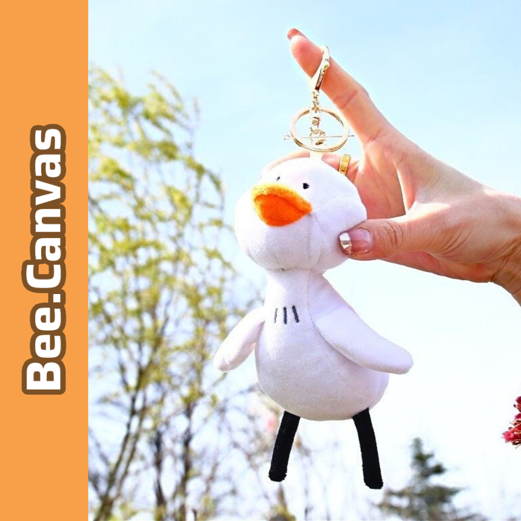 Móc khóa cute, móc chìa khóa gấu bông hình khủng long treo balo túi xách rẻ đẹp