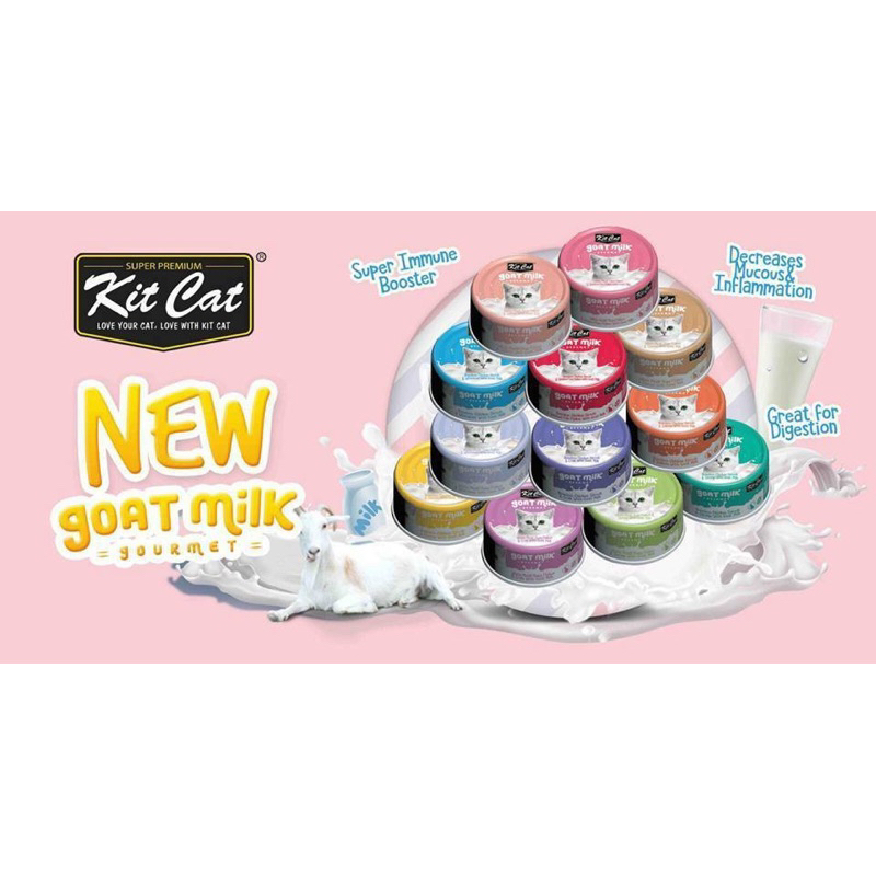 Pate sữa dê KitCat Goat Milk 70g cho mèo - Thức ăn dinh dưỡng thú cưng Gogi Meow Mart