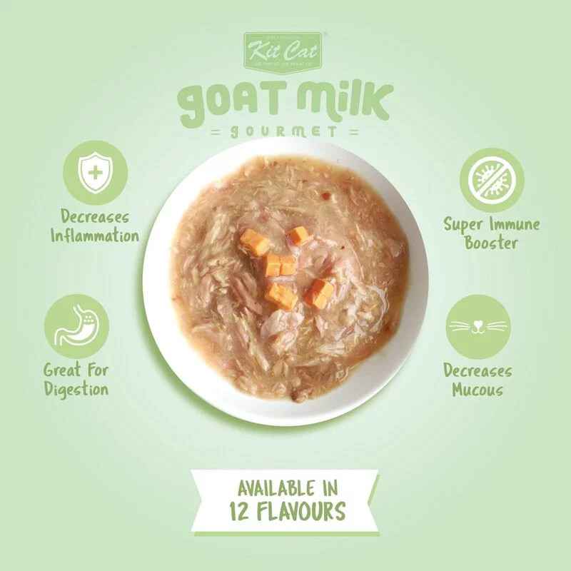 Pate sữa dê KitCat Goat Milk 70g cho mèo - Thức ăn dinh dưỡng thú cưng Gogi Meow Mart