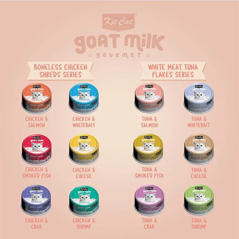 Pate sữa dê KitCat Goat Milk 70g cho mèo - Thức ăn dinh dưỡng thú cưng Gogi Meow Mart