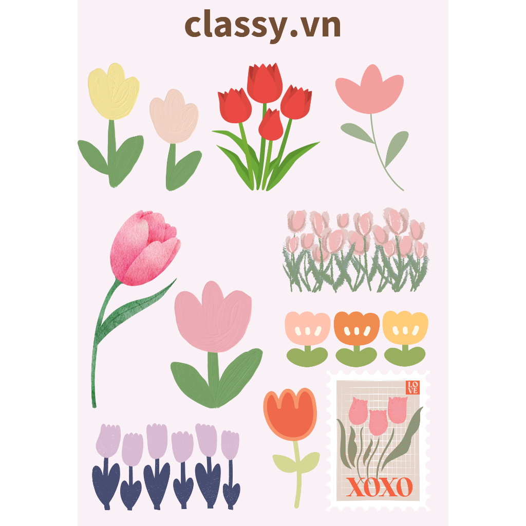 Size lớn - 10 miếng mỗi miếng 3-5cm, Hình dán, sticker trang trí Classy , dán laptop, điện thoại, sổ, bình nước PK1727