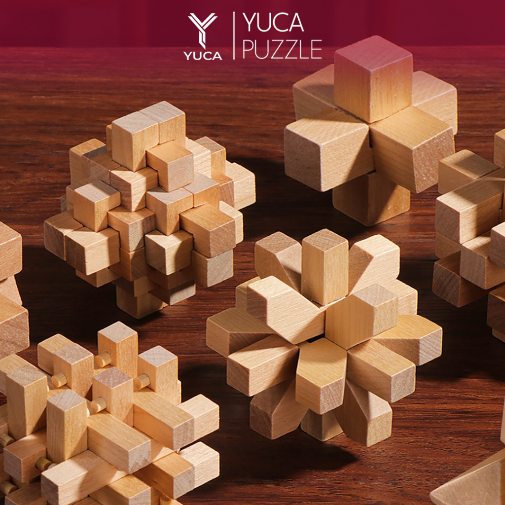 Đồ chơi khóa gỗ Puzzle Wooden Locks, Yuca Puzzle - Đồ chơi Giải đố, Hack não, Thử thách trí tuệ, Tư duy, Xếp hình 3D