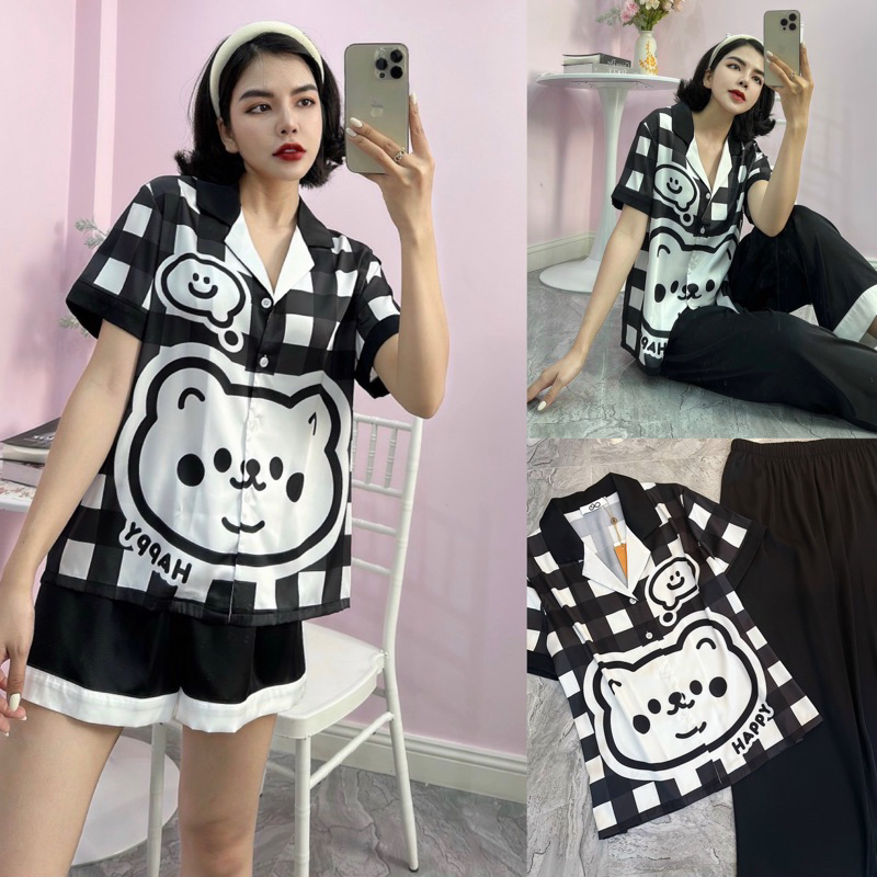 PYJAMA LỤA HOẠ TIẾT QUẢNG CHÂU CAO CẤP MÃ 2023-2206