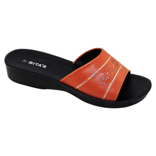 DÉP LÊ QUAI NGANG NỮ BITA'S ĐẾ THẤP DAN.111 (ĐEN + KEM + ĐỎ ĐÔ + VÀNG BÒ) - BITAS