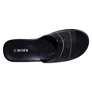 DÉP LÊ QUAI NGANG NỮ BITA'S ĐẾ THẤP DAN.111 (ĐEN + KEM + ĐỎ ĐÔ + VÀNG BÒ) - BITAS