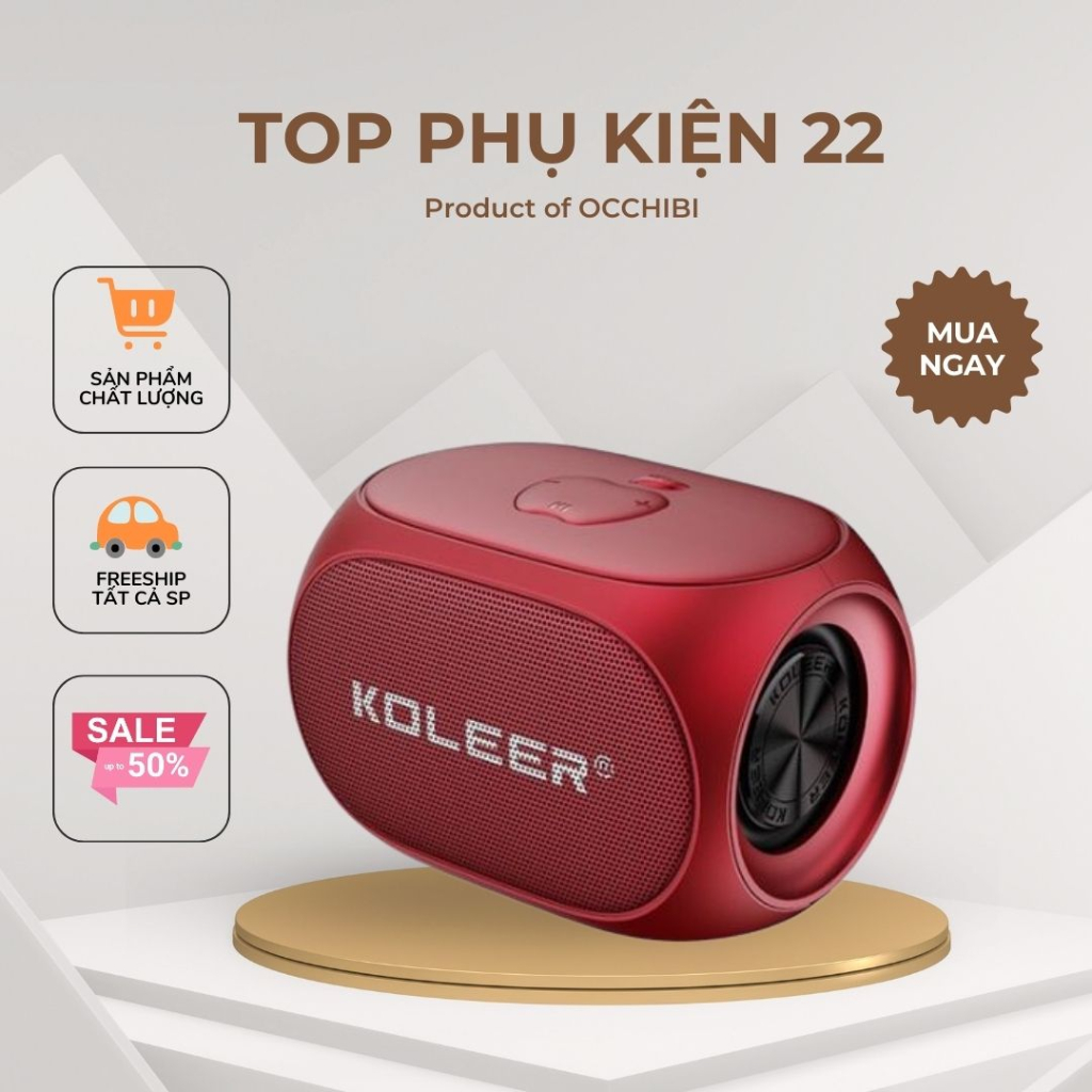 Loa bluetooth KOLEER S918 hỗ trợ USB/TF/AUX/FM - âm thanh cực hay (Nhiều màu)