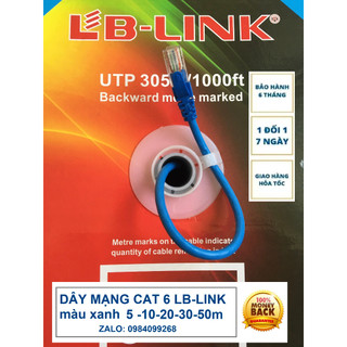 Cáp mạng cat6 lb-link dài 10m 15m 20m 25m 30m 35m 40m 45m 50m bấm sẵn hai đầu mạng