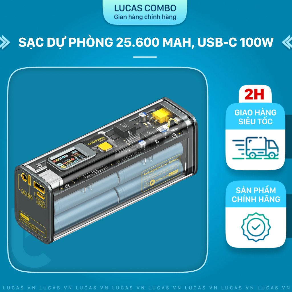 Pin/ Sạc Dự Phòng Shargeek Storm 2 25600mAh