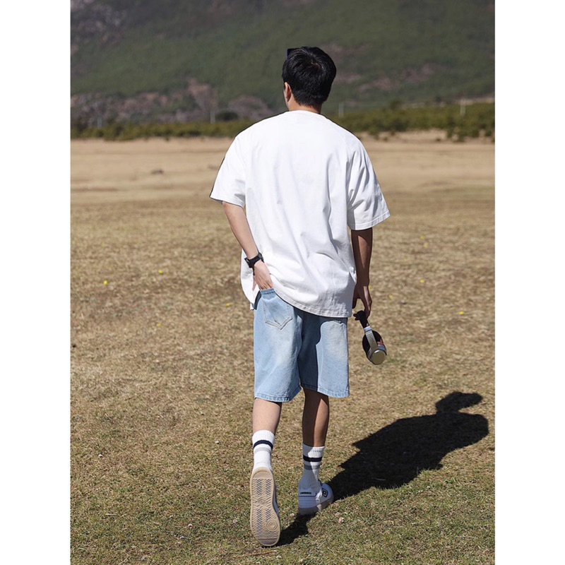 áo thun tay lỡ unisex,viền 3 sọc tay in hình F9 2 màu