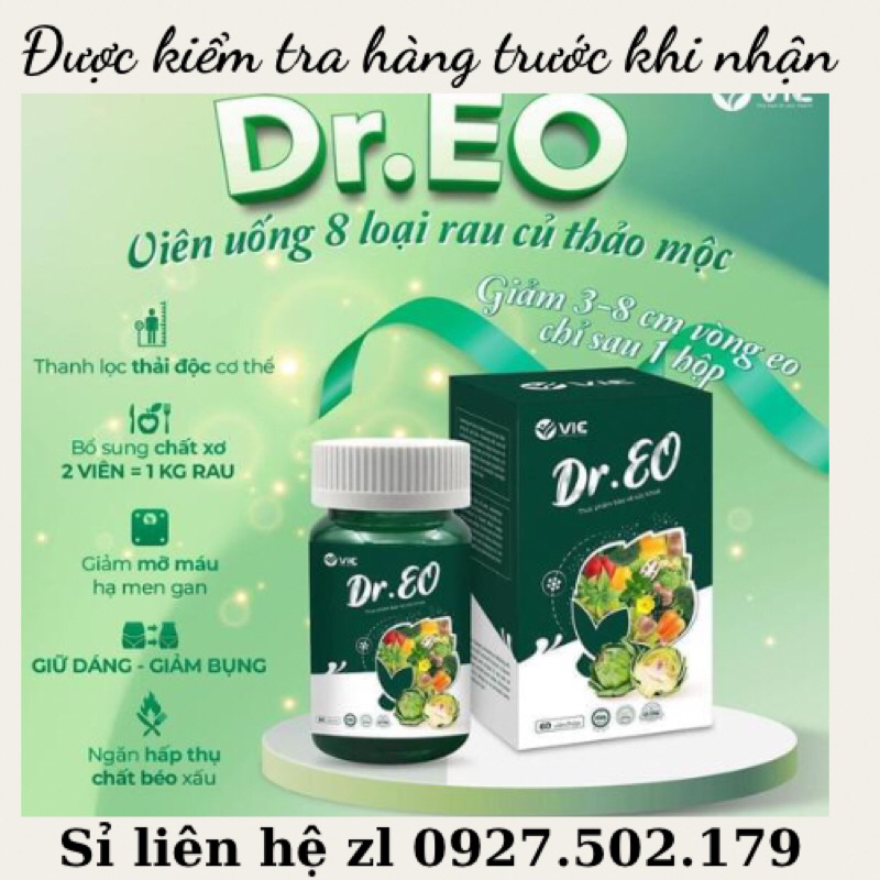 [Combo 2 hộp] Thảo mộc tự nhiên Detox Dr eo 1 hộp 60v giảm mỡ eo 7-10cm chính hãng 100%