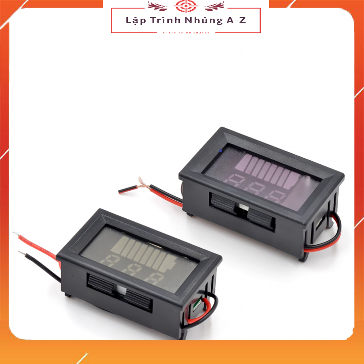 [Lập Trình Nhúng A-Z][G45] Đồng Hồ Led Đo Dung Lượng Acquy 12V - 60V Có Hiển Thị Vạch Pin (Chống Thấm Nước)