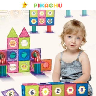 Đồ chơi xếp hình nam châm thả bi kèm mô hình thả bi magnetic 73 và 97 chi tiết dính siêu chắc chắn