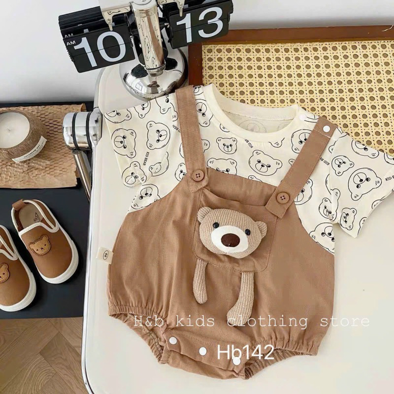 Body Gấu nổi cho bé sơ sinh 4-12kg