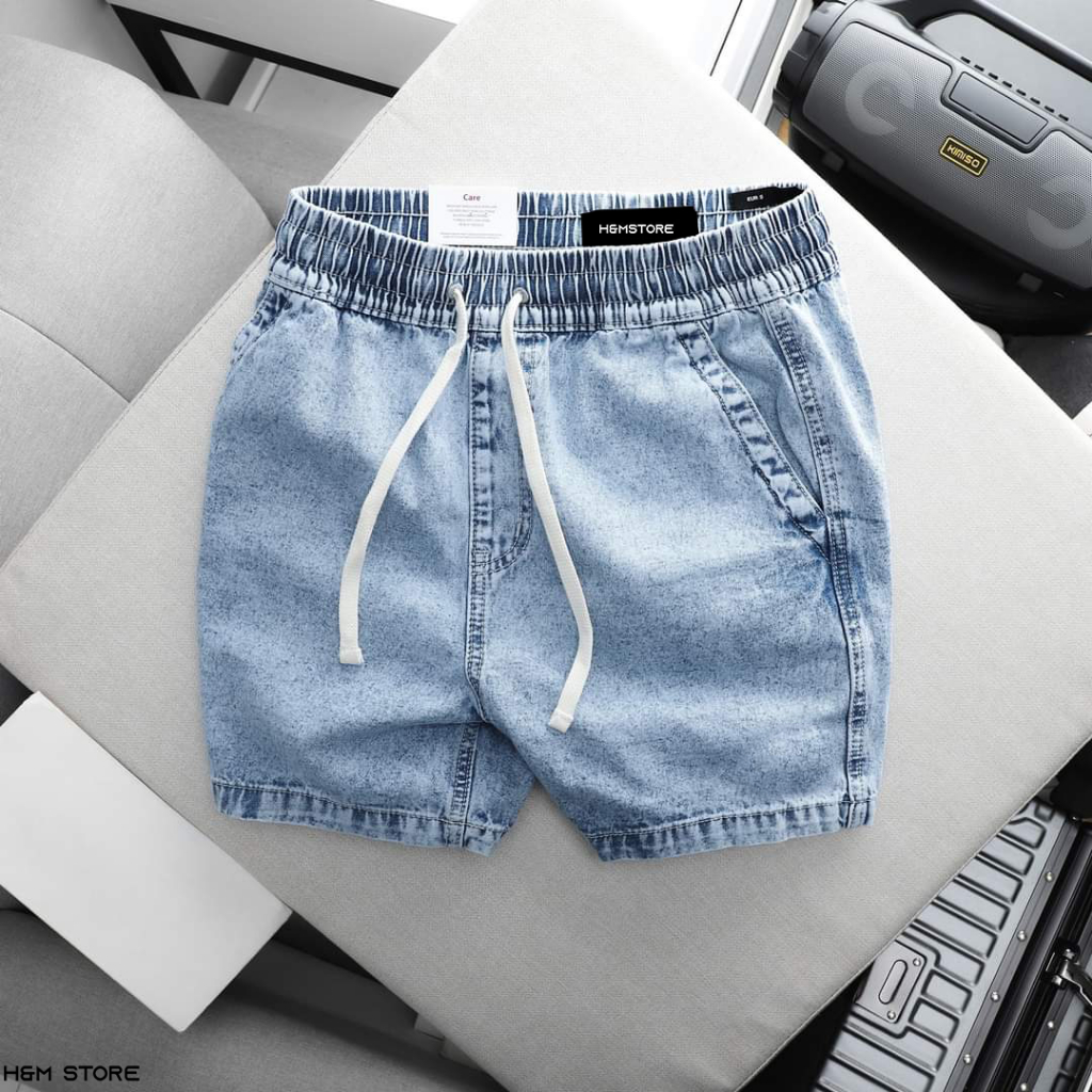Quần jean short nam wash,Form Slimfit,chất vải co dãn chuẩn from