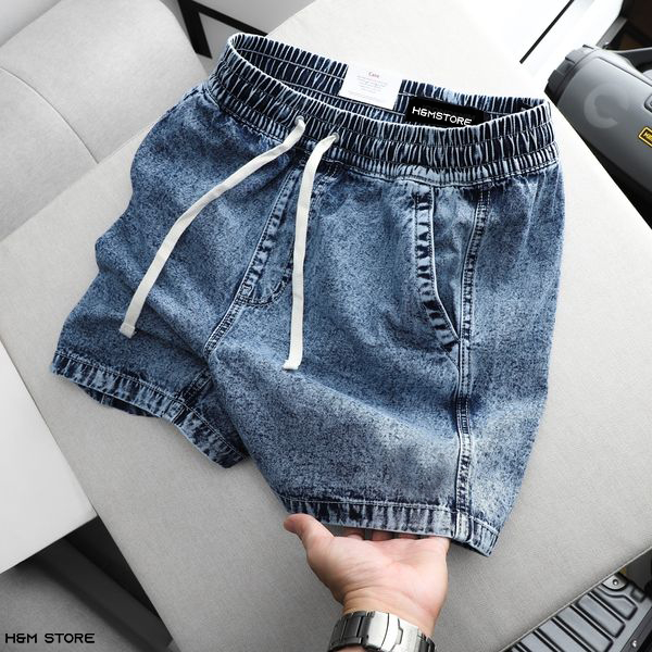 Quần jean short nam wash,Form Slimfit,chất vải co dãn chuẩn from