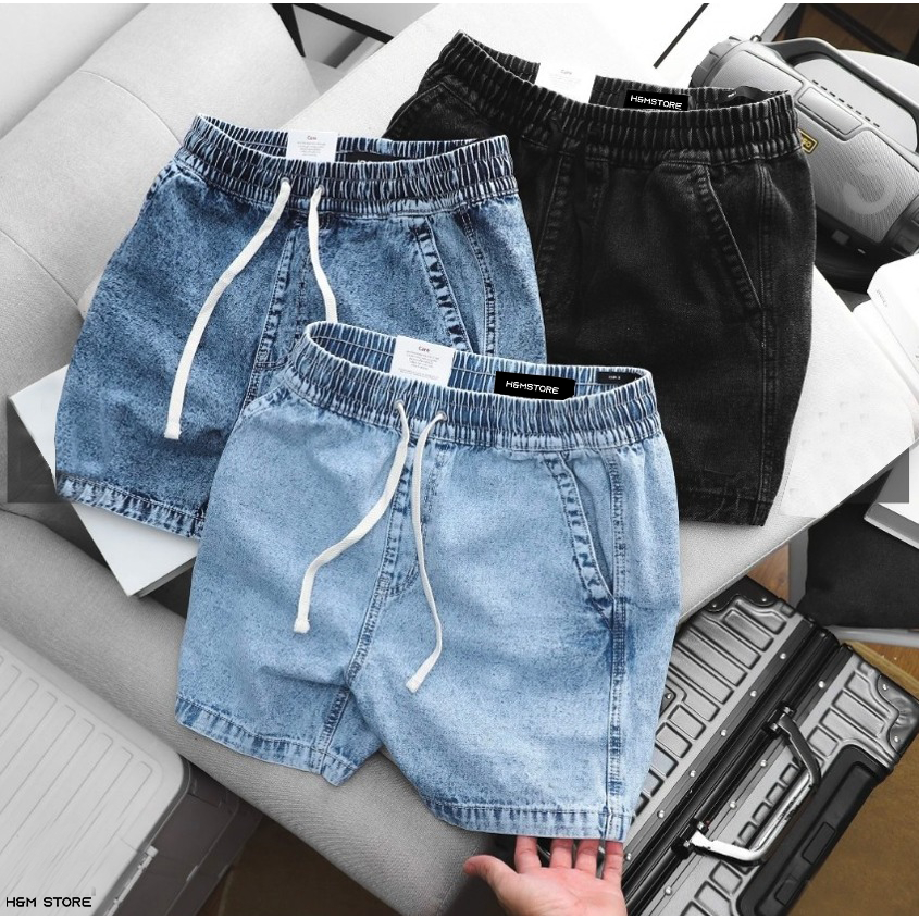 Quần jean short nam wash,Form Slimfit,chất vải co dãn chuẩn from