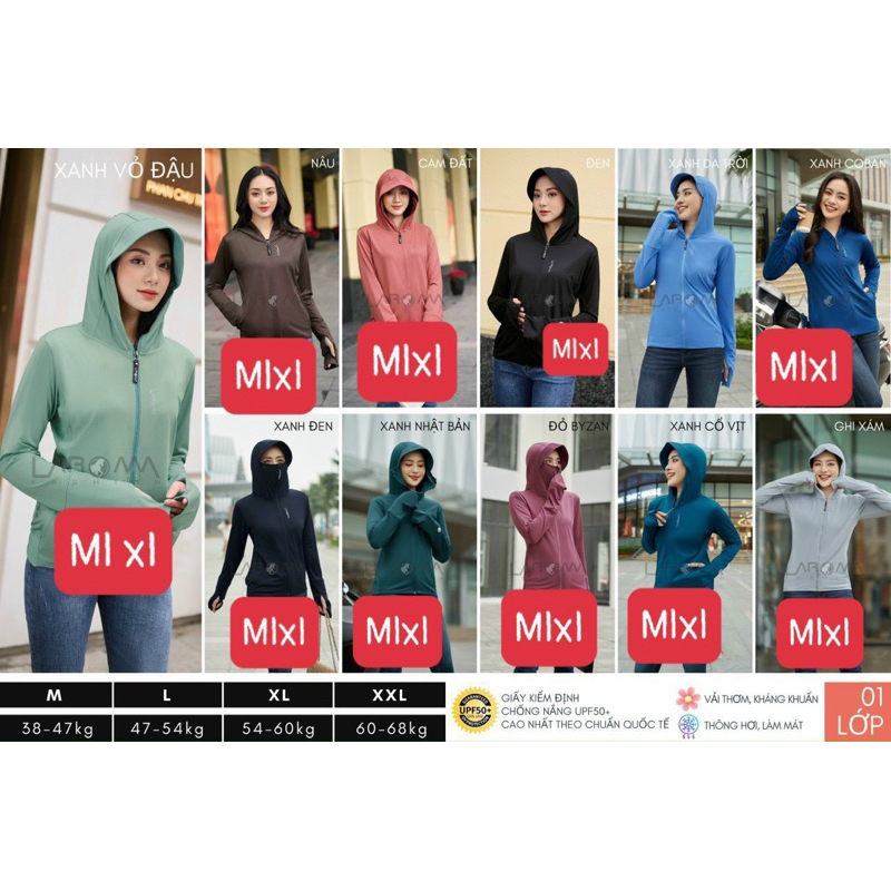 Áo chống nắng 2 lớp chống tia UV vải thơm làm mát  HA27